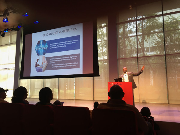 Dr. Yaw presenting definition of geriatrics NY